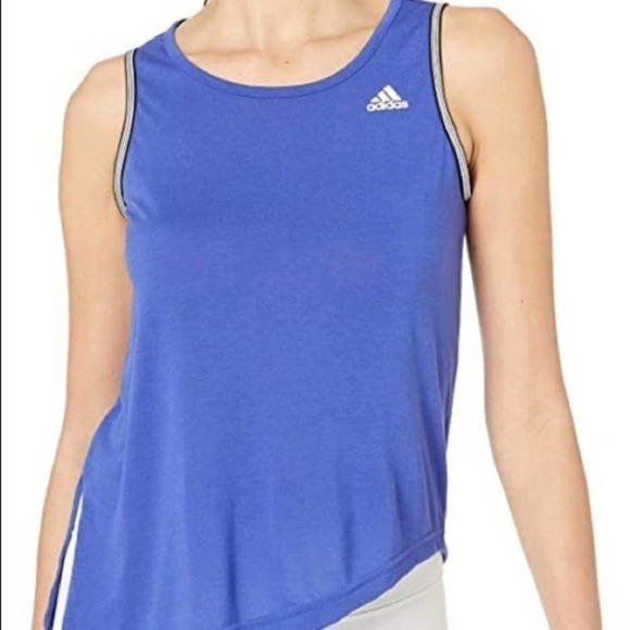Adidas Athletic Sleeveless Tank Blue White small - Picture 1 of 12
